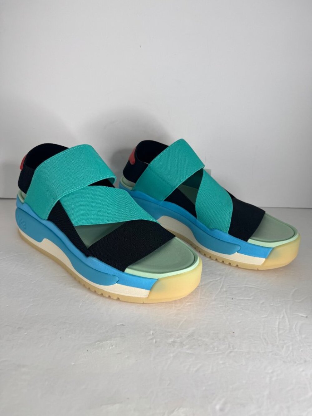 Y-3 Hokori Sandal GX1056 Black Mint‎ Platform Sport Style Men's F 43 1\3 US 9.5 - Picture 4 of 8
